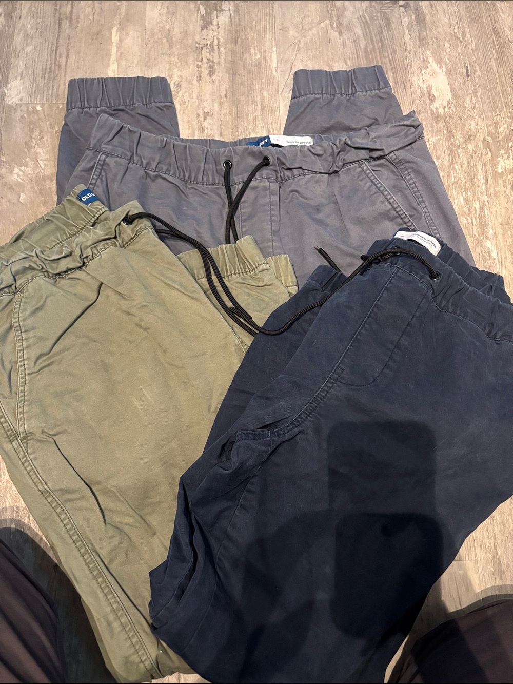 Old Navy Men’s Chino Jogger Pants – Olive, Navy & Gray